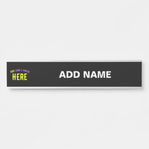 LETRERO PARA PUERTA PERSONALIZABLE MODERNO ESTILO NEGRO VERIFICADO MAR