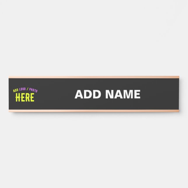 LETRERO PARA PUERTA PERSONALIZABLE MODERNO ESTILO NEGRO VERIFICADO MAR (Anverso)
