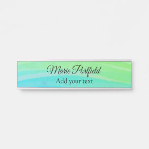 Letrero Para Puerta personalizado agregar su nombre texto color de agu