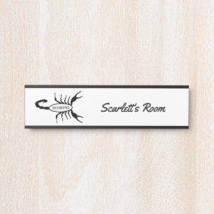 Letrero Para Puerta Personalizado de signo de estrella de escorpión ne