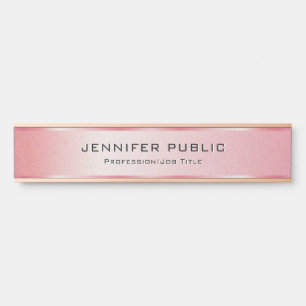 Letrero Para Puerta Personalizado Elegante Moderno Simple Plantilla Ro