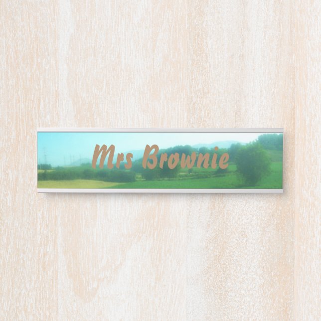 Letrero Para Puerta Personalizado en el campo italiano (Anverso)