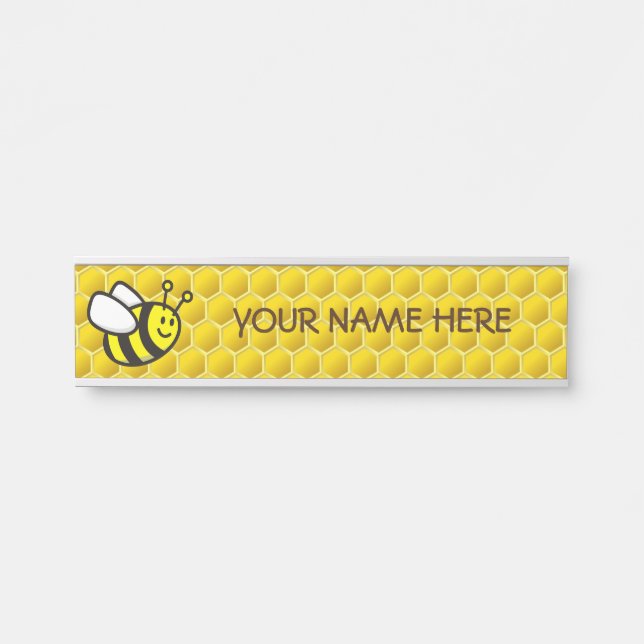 Letrero Para Puerta Personalizado Honeybee (Anverso)