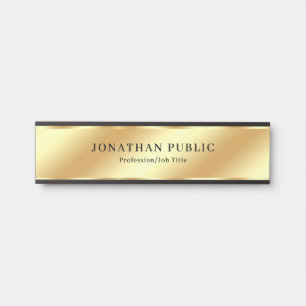 Letrero Para Puerta Personalizado moderna y elegante plantilla negro y