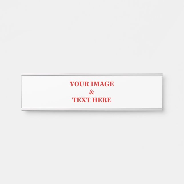 Letrero Para Puerta Personalizado personalizado Su propia foto y texto (Anverso)