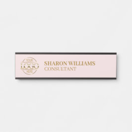 Letrero Para Puerta Personalizado profesional Logotipo de negocio Títu