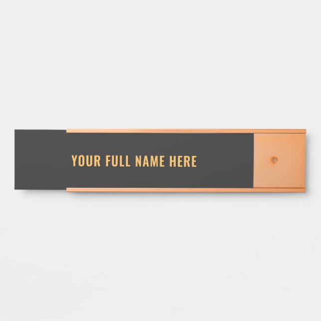 Letrero Para Puerta Personalized Custom Name Door Sign Example (Anverso)