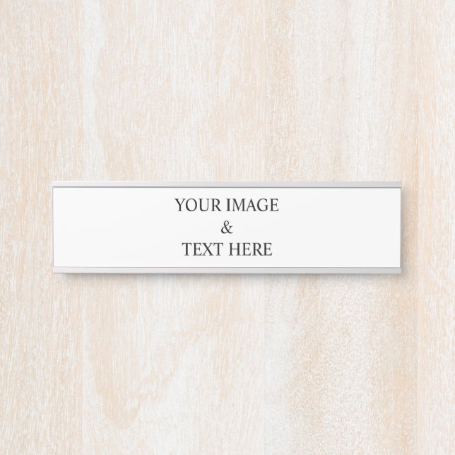 Letrero Para Puerta Personalized Custom Your Own Photo & Text  (Anverso)