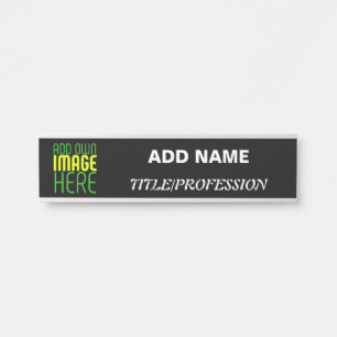 LETRERO PARA PUERTA PLANTILLA DE TEXTO DE IMAGEN NEGRA SENCILLA EDITAB