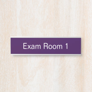 Letrero Para Puerta Plantilla de texto morado oscuro número de sala de