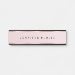 Letrero Para Puerta Plantilla elegante Rosegold Glam Rosa Dorado de Lu