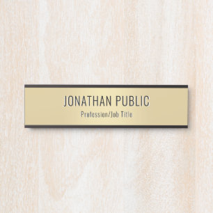 Letrero Para Puerta Plantilla Glam Elegante Moderna Personalizada Negr