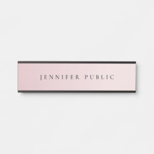 Letrero Para Puerta Plantilla moderna elegante Luxe Glamour Rosa Oro