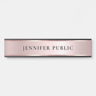 Letrero Para Puerta Plantilla moderna elegante personalizada de oro ro