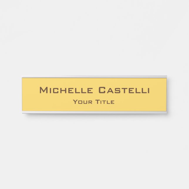 Letrero Para Puerta Plato simple clásico profesional (Anverso)