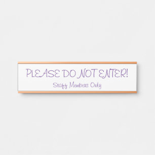 Letrero Para Puerta "¡POR FAVOR NO ENTRAR!" Rótulo de la puerta