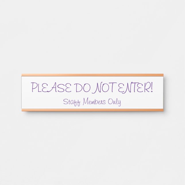 Letrero Para Puerta "¡POR FAVOR NO ENTRAR!" Rótulo de la puerta (Anverso)