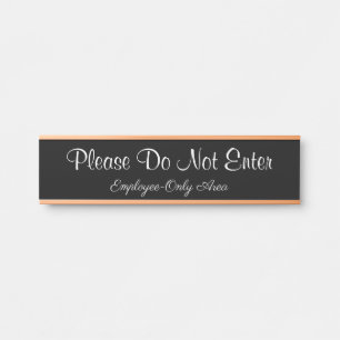 Letrero Para Puerta "Por Favor, No Introduzca" "Área Sólo Empleado"