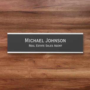 Letrero Para Puerta Profesional Business Office Name Title Modern