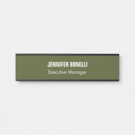 Letrero Para Puerta Profesional minimalista añadir su nombre ejército 