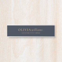 Letrero Para Puerta Profesional simple de la Marina de Oro minimalista