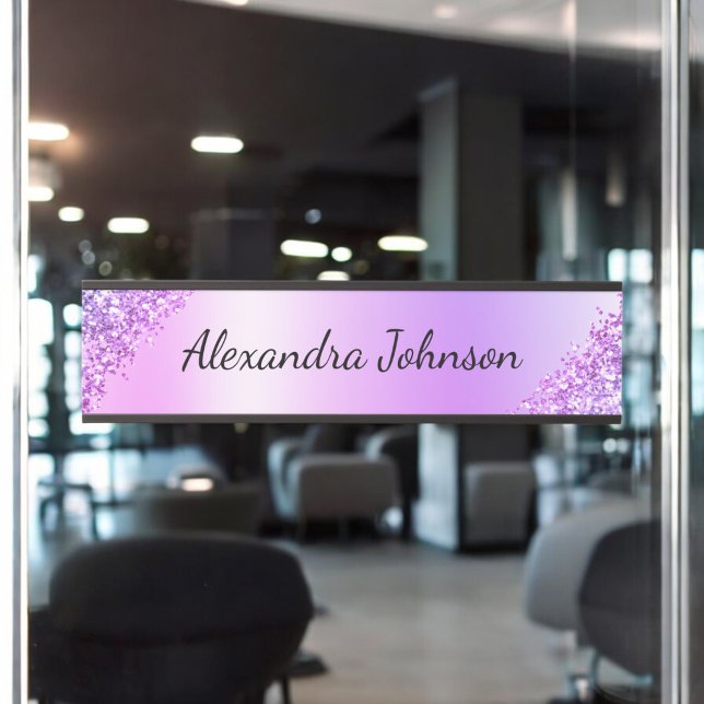 Letrero Para Puerta Purple Elegant Oficina Profesional Moderna (Subido por el creador)