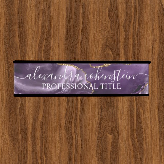 Letrero Para Puerta Purple Marble Agate Office Door Sign (Subido por el creador)