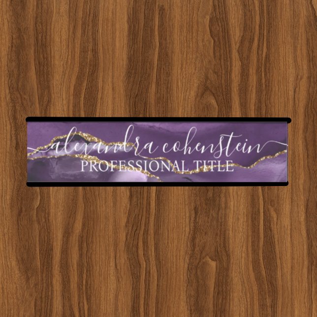 Letrero Para Puerta Purple Marble Agate Office Door Sign (Subido por el creador)