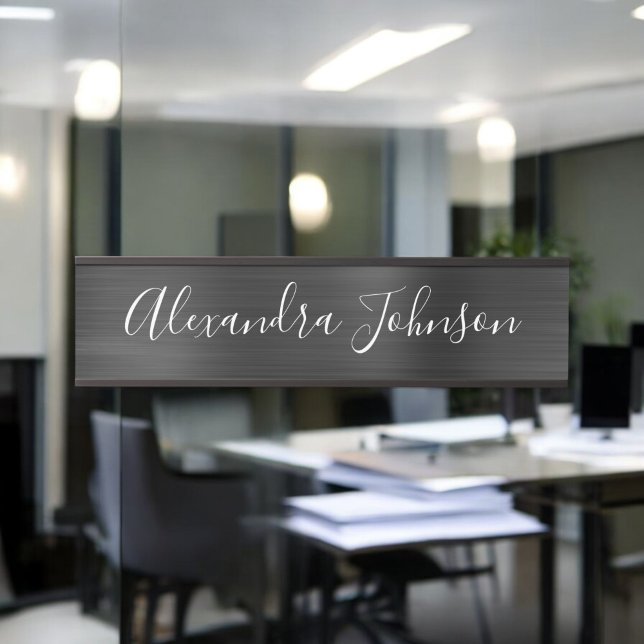 Letrero Para Puerta Relieve metalizado Metálico Negro Moderno y Elegan (Subido por el creador)