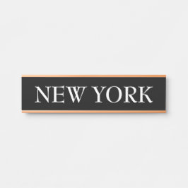 Letrero Para Puerta Reloj mundial de zona horaria