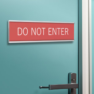 Letrero Para Puerta Rojo - no incorpore la advertencia