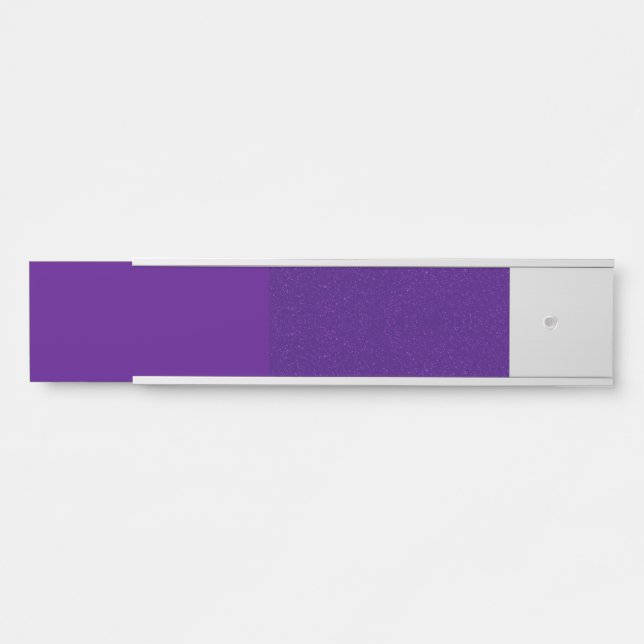 Letrero Para Puerta Rótulo de escritorio morado con dos tonos de perso (Anverso)