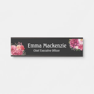 Letrero Para Puerta Rótulo de la puerta de la oficina del nombre flora