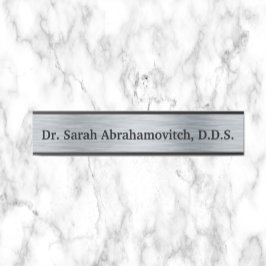 Letrero Para Puerta Rótulo de la puerta de la oficina dental de plata