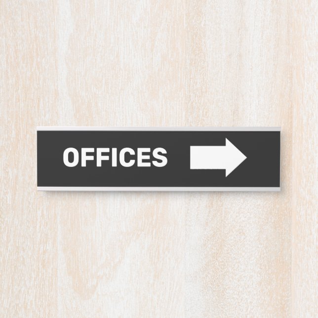 Letrero Para Puerta Rótulo de Muro de Oficinas de Búsqueda de Direccio (Anverso)