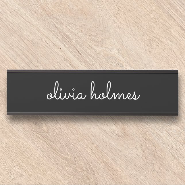 Letrero Para Puerta Rótulo de Nameplate con nombre de guión negro mode (Subido por el creador)