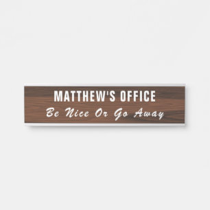 Letrero Para Puerta Rótulo de Office divertido y personalizado