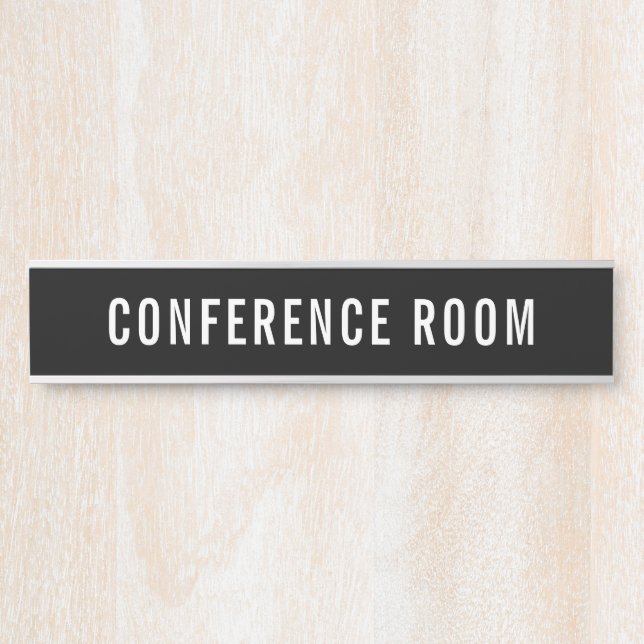 Letrero Para Puerta Rótulo de oficina de la sala de conferencias cambi (Anverso)