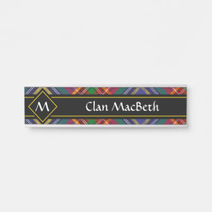 Letrero Para Puerta Rótulo de puerta Clan MacBeth Tartan