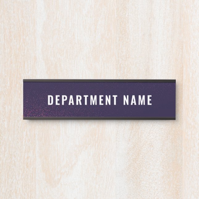 Letrero Para Puerta Rótulo de puerta de nombre de departamento (Anverso)