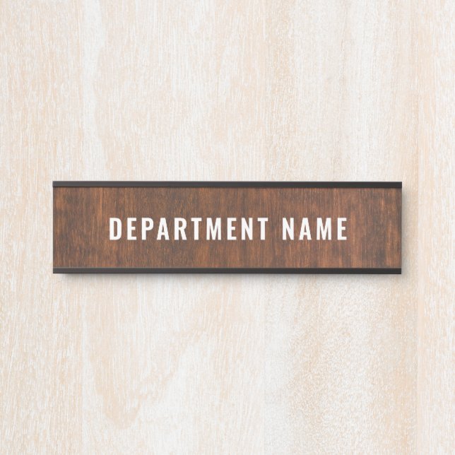 Letrero Para Puerta Rótulo de puerta de nombre de departamento (Anverso)