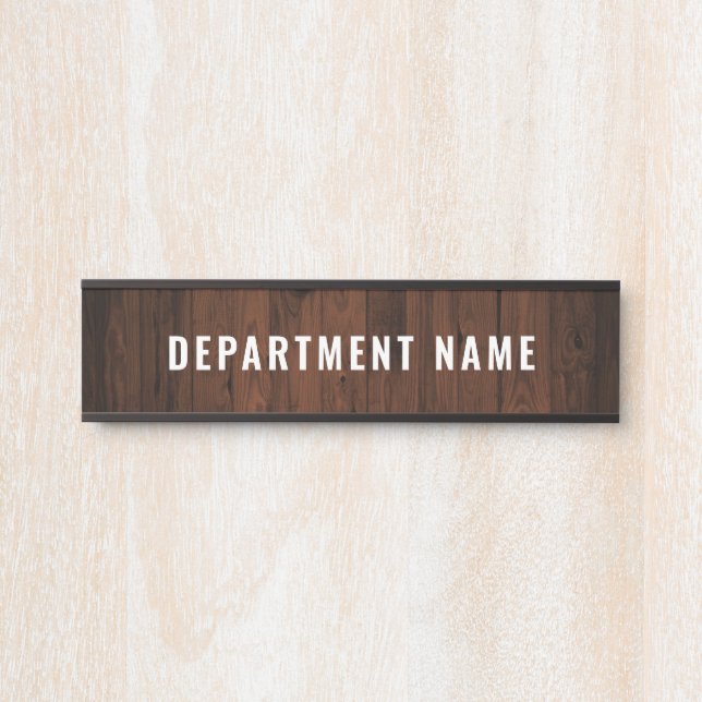 Letrero Para Puerta Rótulo de puerta de nombre de departamento (Anverso)