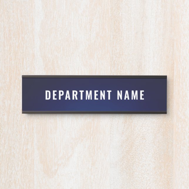 Letrero Para Puerta Rótulo de puerta de nombre de departamento (Anverso)