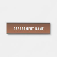 Rótulo de puerta de nombre de departamento simple 