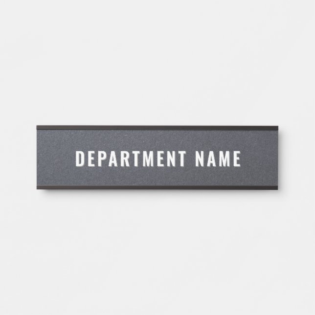 Letrero Para Puerta Rótulo de puerta de nombre de departamento simple  (Anverso)