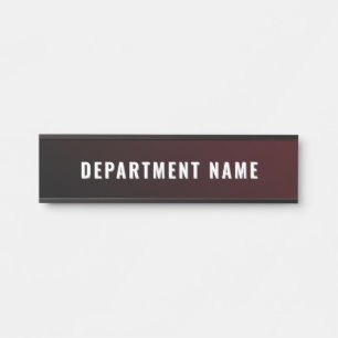 Letrero Para Puerta Rótulo de puerta de nombre de departamento simple 