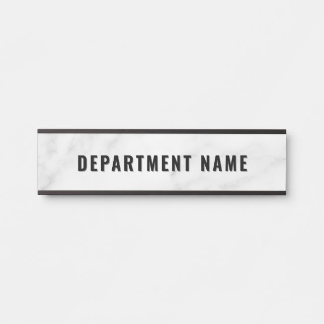 Letrero Para Puerta Rótulo de puerta de nombre de departamento simple  (Anverso)