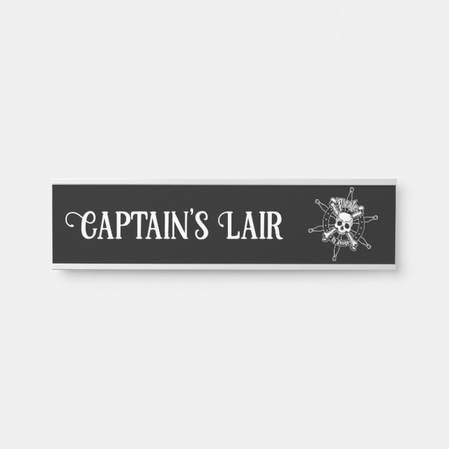 Letrero Para Puerta Rótulo de puerta pirata (Anverso)