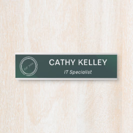 Letrero Para Puerta Rótulo de puertas de Office con logotipo y nombre 