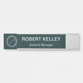 Letrero Para Puerta Rótulo de puertas de Office con logotipo y nombre 